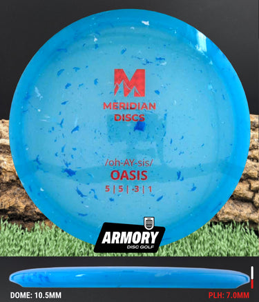 Meridian Discs Marbled Clarus Oasis Eclipse 1.0 Blue White Baby Blue/Red squares 176.5g