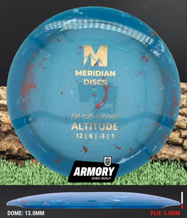 Meridian Discs Marbled Clarus Altitude Indigo/Gold Stars 174.2g
